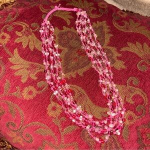Elegant Pink Beaded Necklace